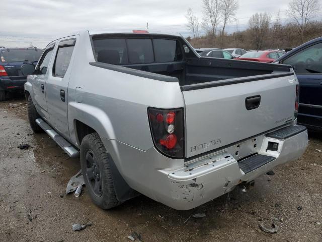 2HJYK16207H548108 - 2007 HONDA RIDGELINE RT SILVER photo 2