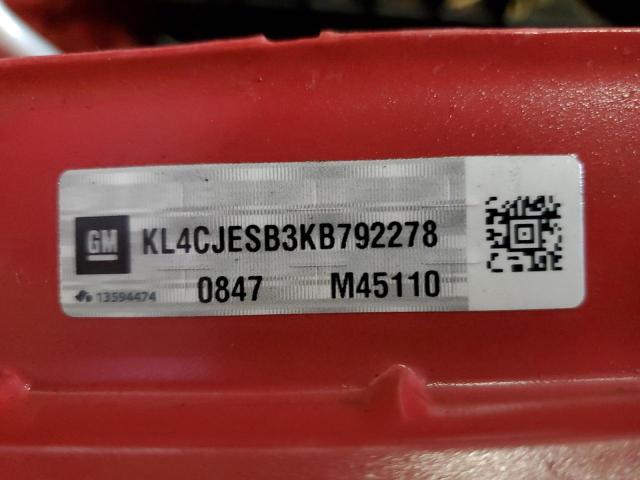 KL4CJESB3KB792278 - 2019 BUICK ENCORE PREFERRED RED photo 14