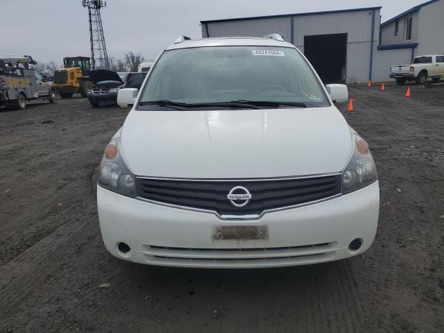 5N1BV28U19N100441 - 2009 NISSAN QUEST S WHITE photo 5