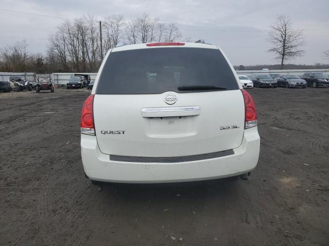 5N1BV28U19N100441 - 2009 NISSAN QUEST S WHITE photo 6