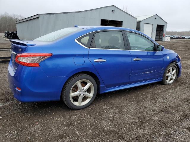 3N1AB7AP1EL650830 - 2014 NISSAN SENTRA S BLUE photo 3