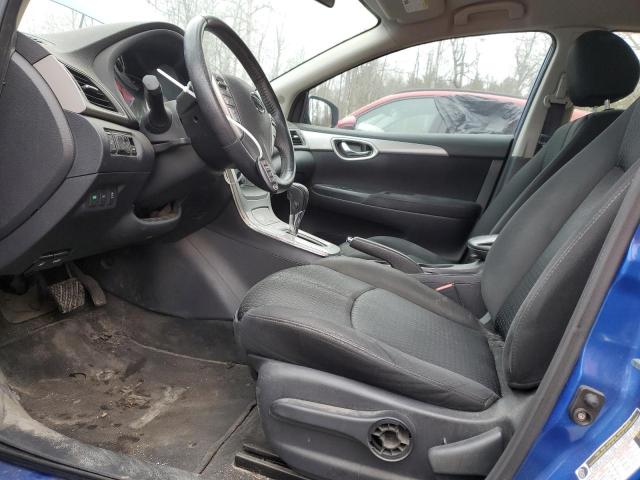 3N1AB7AP1EL650830 - 2014 NISSAN SENTRA S BLUE photo 7