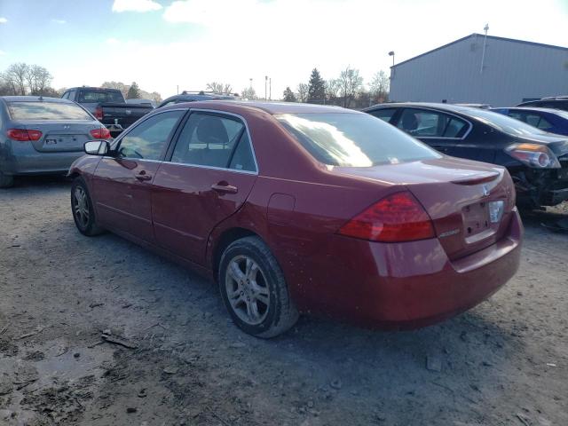 1HGCM56777A128244 - 2007 HONDA ACCORD EX RED photo 2