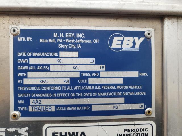 4A2LG2025H2027881 - 2017 EBY TRAILER SILVER photo 10