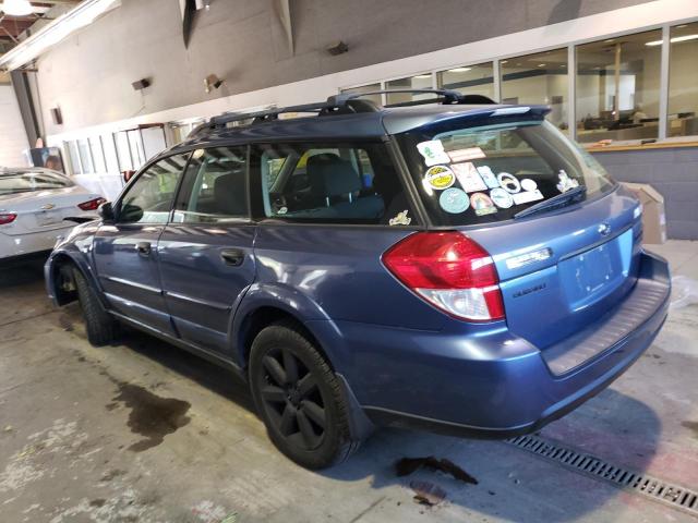 4S4BP61C087328176 - 2008 SUBARU OUTBACK 2.5I BLUE photo 2