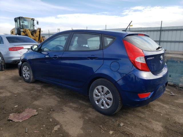 KMHCT5AE9GU279801 - 2016 HYUNDAI ACCENT SE BLUE photo 2