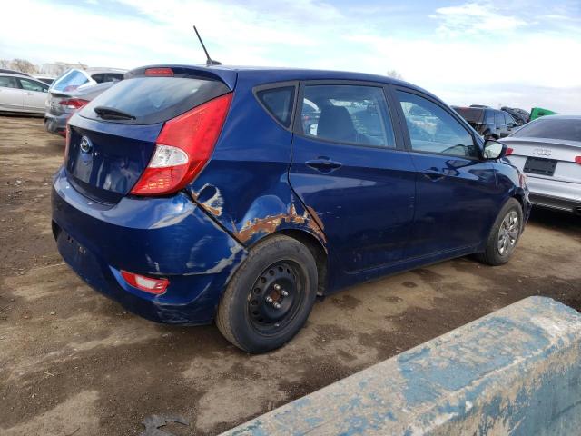 KMHCT5AE9GU279801 - 2016 HYUNDAI ACCENT SE BLUE photo 3