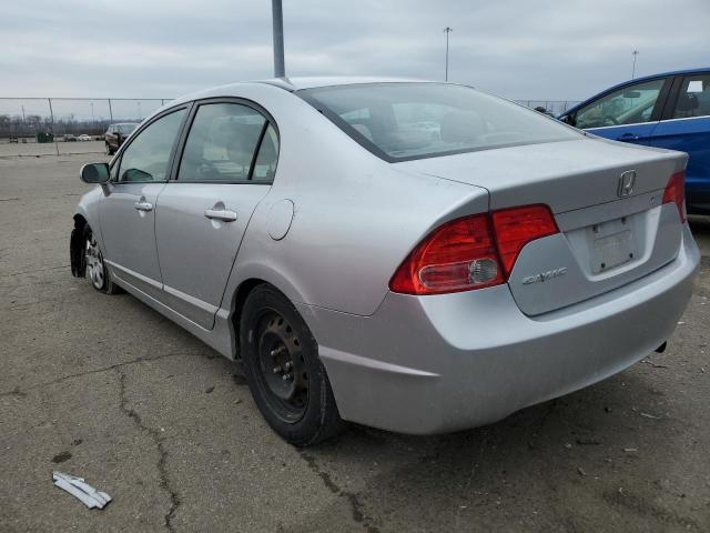 2HGFA16568H343789 - 2008 HONDA CIVIC LX SILVER photo 2