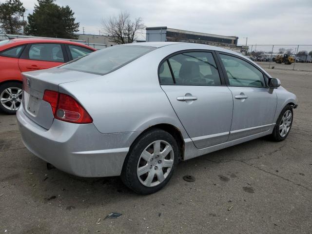 2HGFA16568H343789 - 2008 HONDA CIVIC LX SILVER photo 3