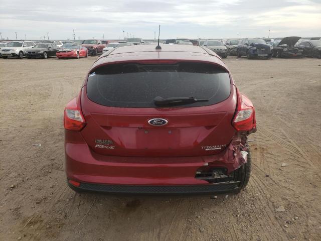 1FADP3N22EL279715 - 2014 FORD FOCUS TITANIUM RED photo 6