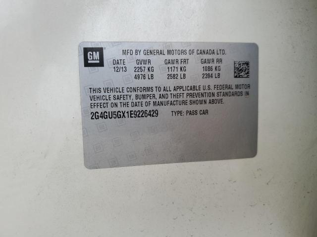 2G4GU5GX1E9226429 - 2014 BUICK REGAL GS Кремовый фото 12