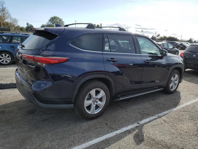 5TDZARAH6MS509526 - 2021 TOYOTA HIGHLANDER HYBRID LE BLUE photo 3