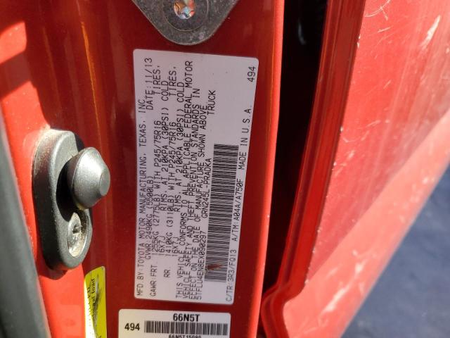 5TFLU4EN8EX090297 - 2014 TOYOTA TACOMA DOUBLE CAB 红色 照片 12