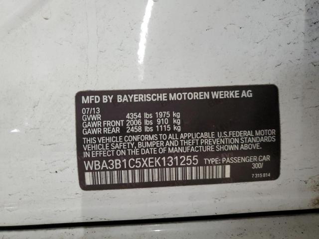 WBA3B1C5XEK131255 - 2014 BMW 320 I WHITE photo 12