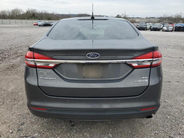 3FA6P0LU6HR303967 - 2017 FORD FUSION SE HYBRID CHARCOAL photo 6