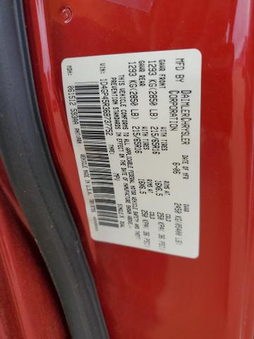 1D4GP45R36B737752 - 2006 DODGE CARAVAN SXT RED photo 14