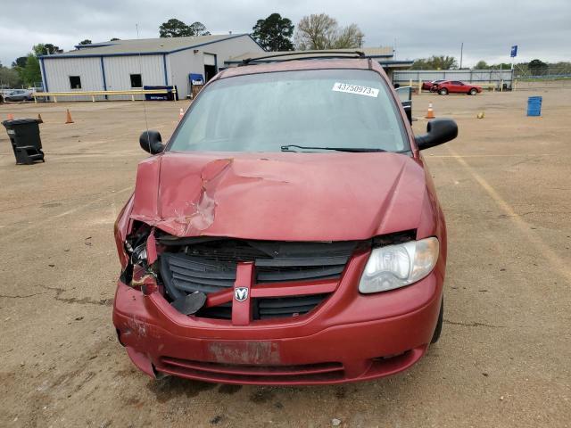 1D4GP45R36B737752 - 2006 DODGE CARAVAN SXT RED photo 5