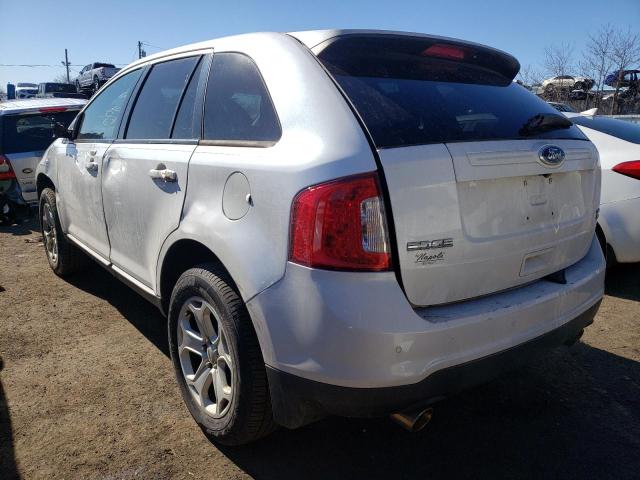 2FMDK4JCXDBB49141 - 2013 FORD EDGE SEL WHITE photo 2