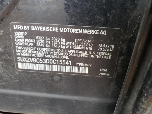 5UXZV8C53D0C15541 - 2013 BMW X5 XDRIVE50I BLACK photo 13