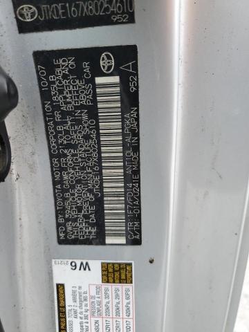 JTKDE167X80254610 - 2008 TOYOTA SCION TC Gümüş foto 13