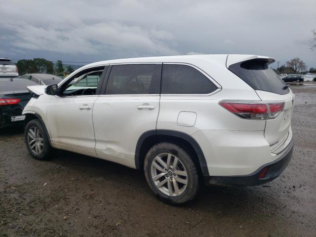 5TDZARFH9GS018042 - 2016 TOYOTA HIGHLANDER LE WHITE photo 2