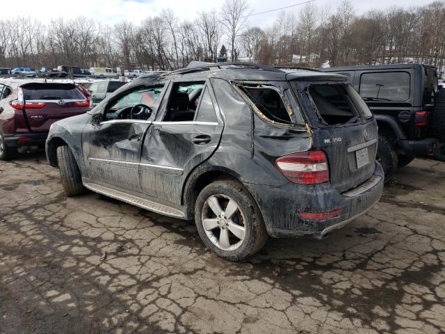 4JGBB8GB6AA573596 - 2010 MERCEDES-BENZ ML 350 4MATIC BLACK photo 2
