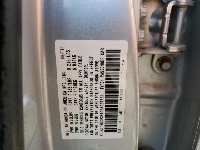 1HGCP3F80BA030721 - 2011 HONDA ACCORD EXL SILVER photo 12