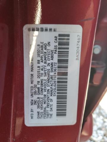 5Y2SL62873Z436172 - 2003 PONTIAC VIBE RED photo 12