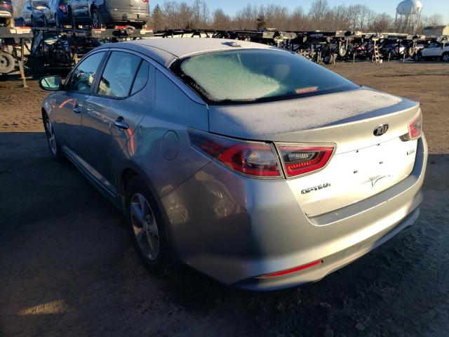 KNAGM4AD7F5083141 - 2015 KIA OPTIMA HYBRID SILVER photo 2