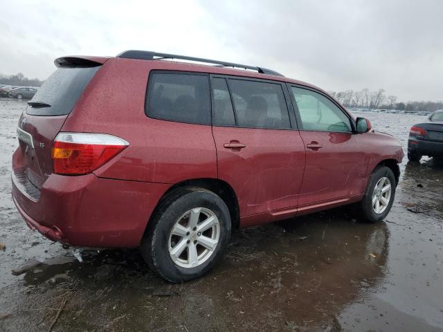 JTEES41A282088589 - 2008 TOYOTA HIGHLANDER RED photo 3