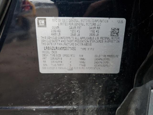 LRBAZLR4XMD071480 - 2021 BUICK ENVISION PREFERRED ლურჯი ფოტო 13