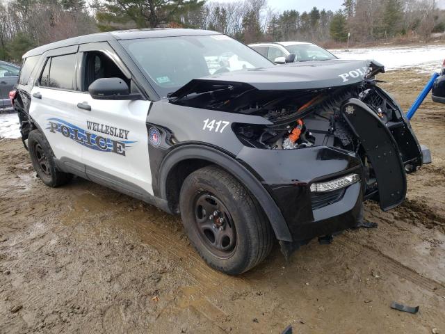 1FM5K8AW7MNA07825 - 2021 FORD EXPLORER POLICE INTERCEPTOR TWO TONE photo 4