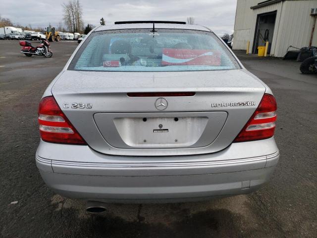 WDBRF40J05F684654 - 2005 MERCEDES-BENZ C 230K SPORT SEDAN SILVER photo 6