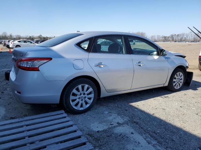 3N1AB7AP8EY223681 - 2014 NISSAN SENTRA S SILVER photo 3