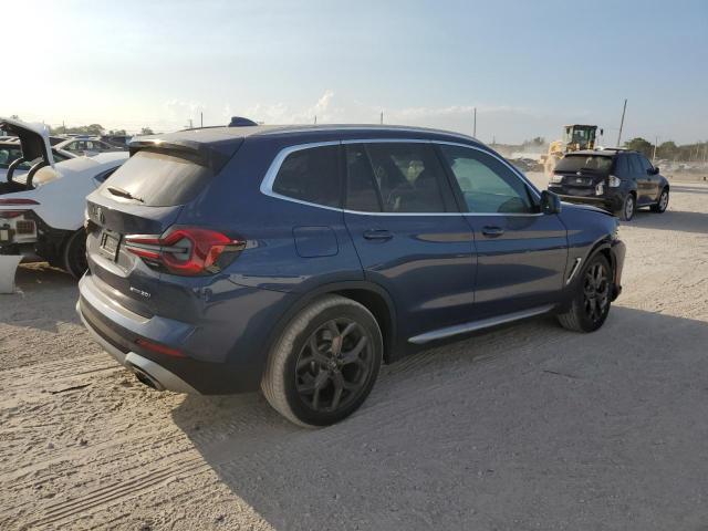 5UX43DP03N9N05702 - 2022 BMW X3 SDRIVE30I BLUE photo 3