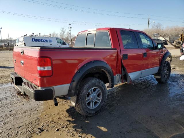 1FTPW14506KC77107 - 2006 FORD F150 SUPERCREW RED photo 3