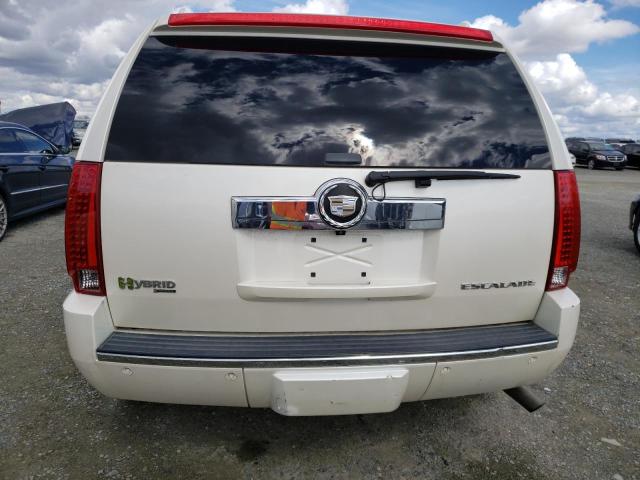 1GYFK43509R219207 - 2009 CADILLAC ESCALADE HYBRID WHITE photo 6