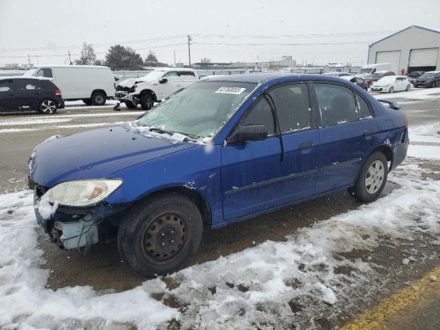 1HGES163X4L008314 - 2004 HONDA CIVIC DX VP BLUE photo 1