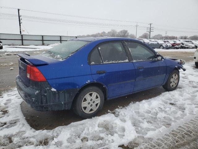 1HGES163X4L008314 - 2004 HONDA CIVIC DX VP BLUE photo 3