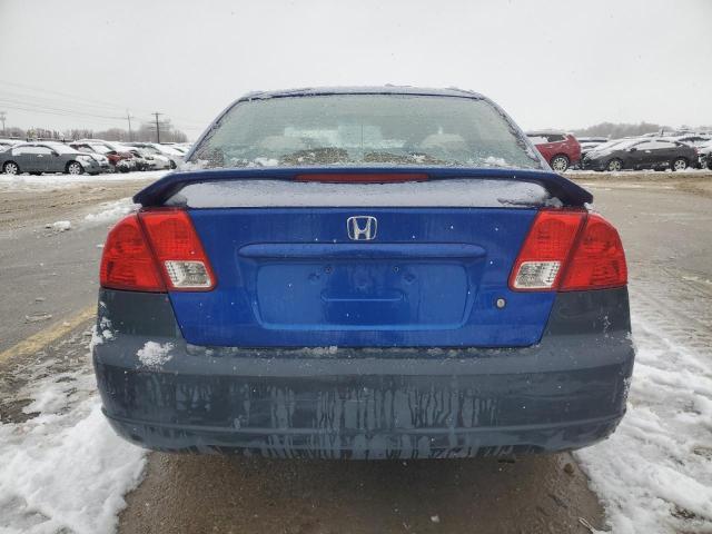 1HGES163X4L008314 - 2004 HONDA CIVIC DX VP BLUE photo 6