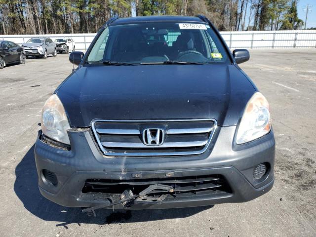 SHSRD78805U301223 - 2005 HONDA CR-V EX BLACK photo 5