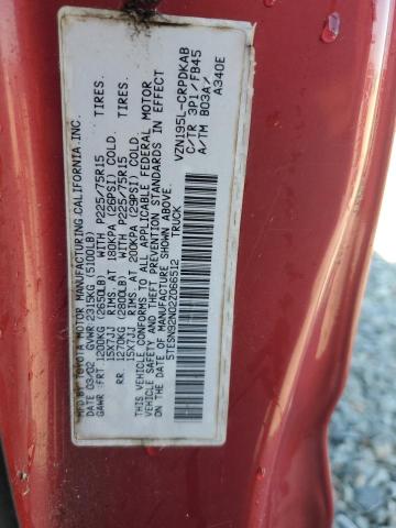 5TESN92N02Z066512 - 2002 TOYOTA TACOMA XTRACAB PRERUNNER RED photo 13