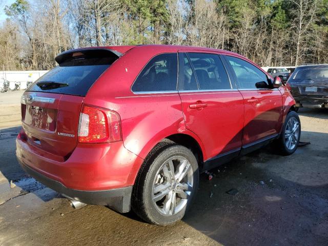 2FMDK3KC5EBB29647 - 2014 FORD EDGE LIMITED RED photo 3