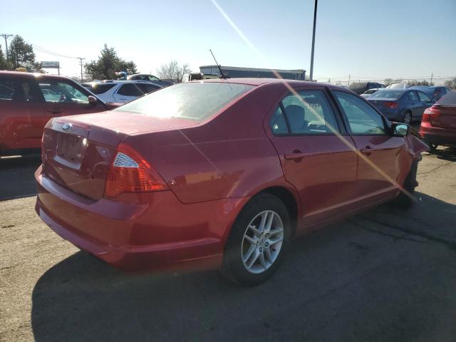 3FAHP0GA5AR317308 - 2010 FORD FUSION S RED photo 3