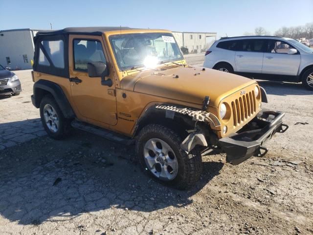 1C4AJWAG0EL252868 - 2014 JEEP WRANGLER SPORT GOLD photo 4