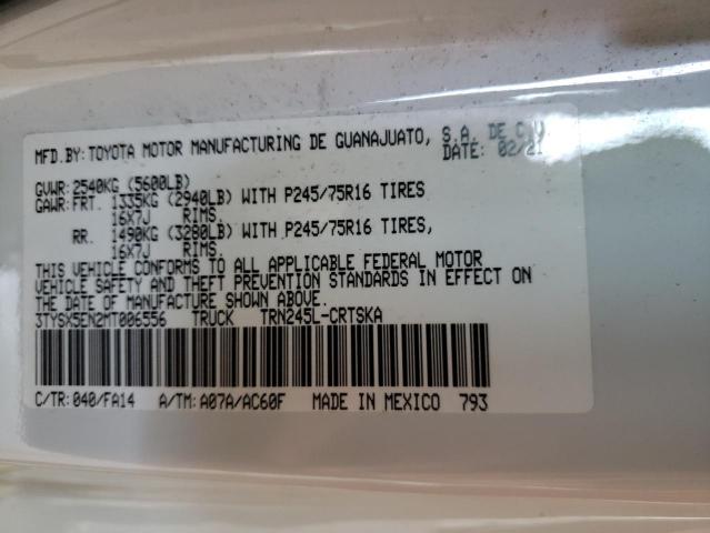 3TYSX5EN2MT006556 - 2021 TOYOTA TACOMA ACCESS CAB თეთრი ფოტო 13