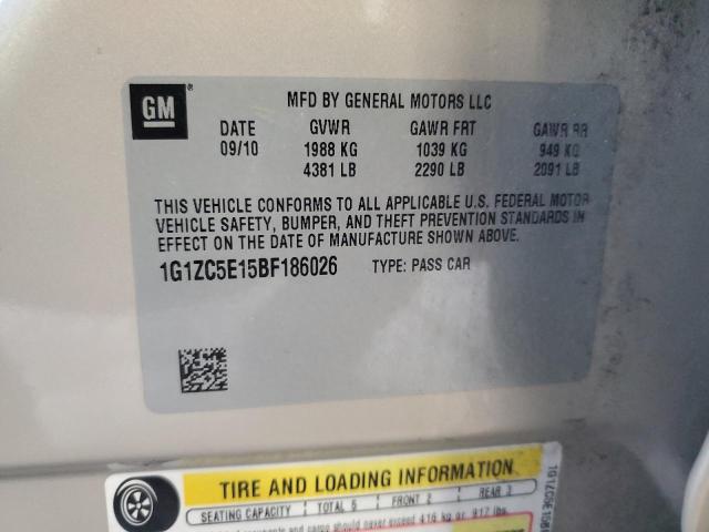 1G1ZC5E15BF186026 - 2011 CHEVROLET MALIBU 1LT TAN photo 12