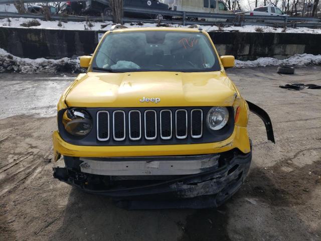 ZACCJBBB5HPG02693 - 2017 JEEP RENEGADE LATITUDE YELLOW photo 5