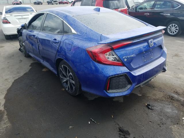 2HGFC1E5XKH702953 - 2019 HONDA CIVIC SI BLUE photo 3