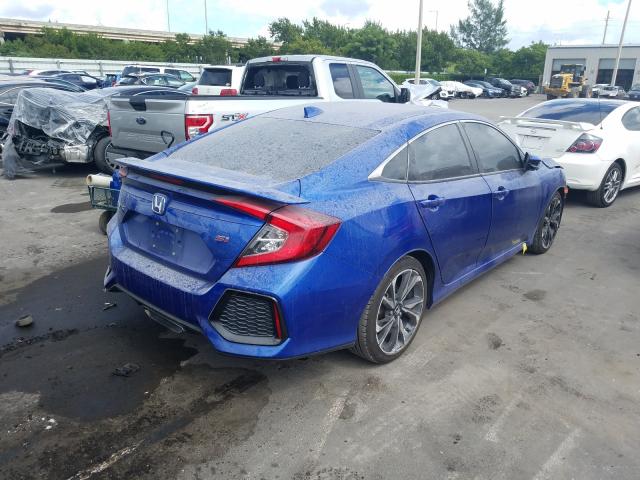 2HGFC1E5XKH702953 - 2019 HONDA CIVIC SI BLUE photo 4